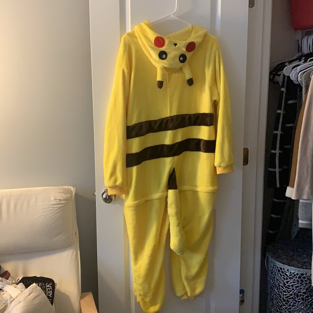 Plush Pokémon Pikachu Button Up Onesie NWOT